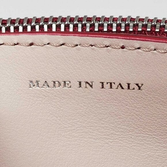 Burberry Red Leather Wallet On Chain D-Ring Crossbody Bag - Picture 9 of 10